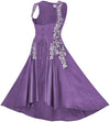 Tauriel Maxi Overdress Limited Edition Purple Thistle Silver Embroidery